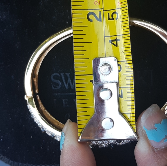 Ladies, Swarovski Crystal's Bracelet,Size Small, Gold and Silver Tone, With Blk - Picture 2 of 8
